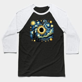 Eclipse Shirt 2024 Eclipse Tshirt Eclipse Shirt April 8 2024 Tee Eclipse 2024 Van Gogh Solar Eclipse Baseball T-Shirt